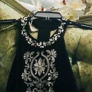 INC Medium evening dress. Black and white.